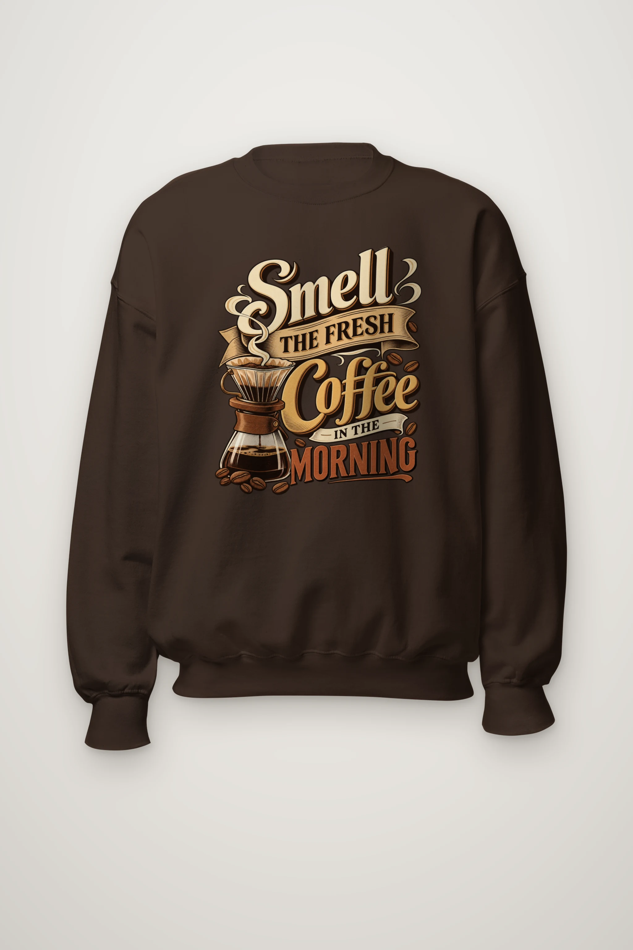 "Fresh Coffee Morning" Heavy Blend Unisex Crewneck Sweatshirt