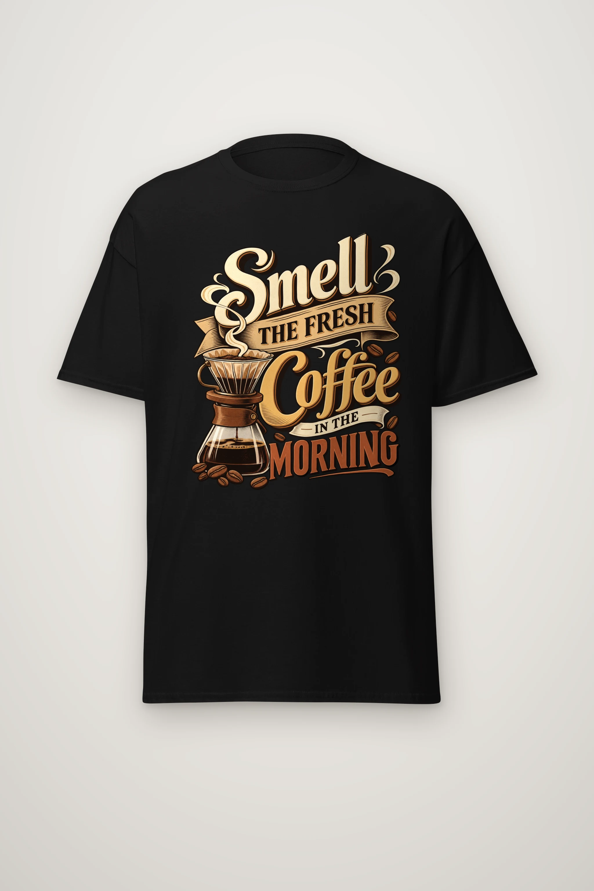 "Fresh Coffee Morning" Heavyweight Unisex Crewneck T-shirt