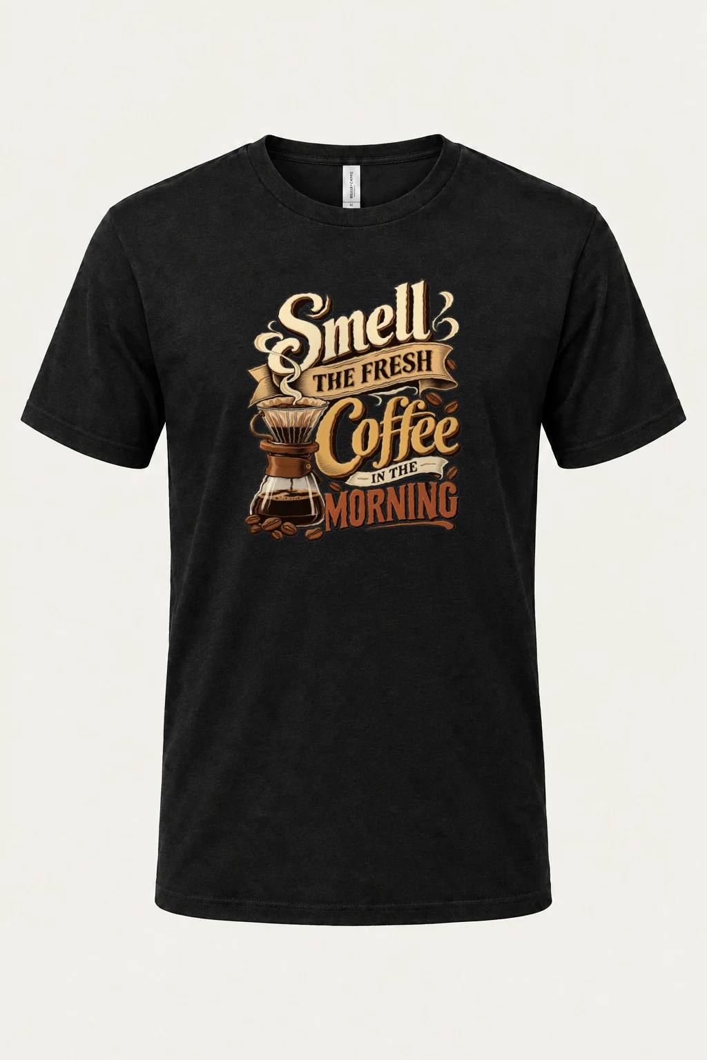 "Fresh Coffee Morning" Heavyweight Unisex Crewneck T-shirt | Gildan 5000
