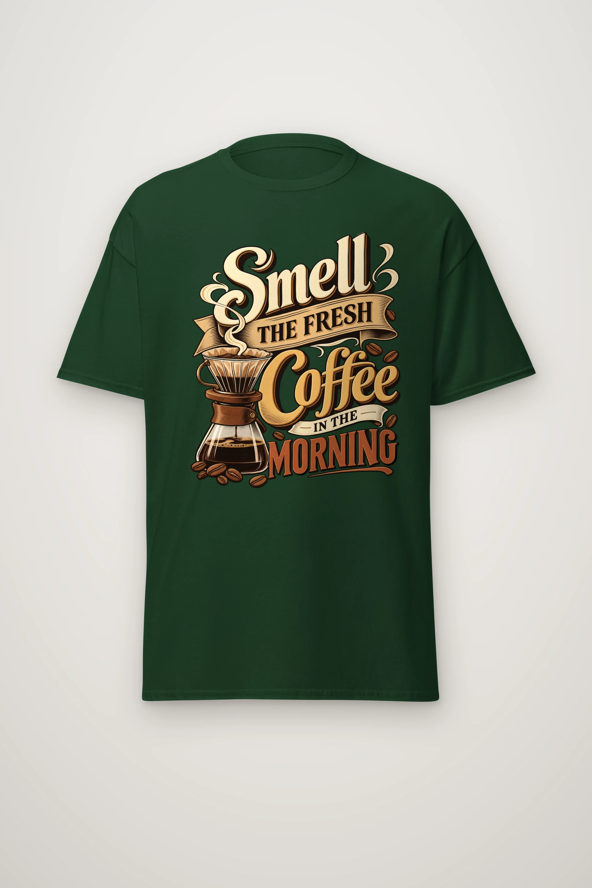 "Fresh Coffee Morning" Heavyweight Unisex Crewneck T-shirt