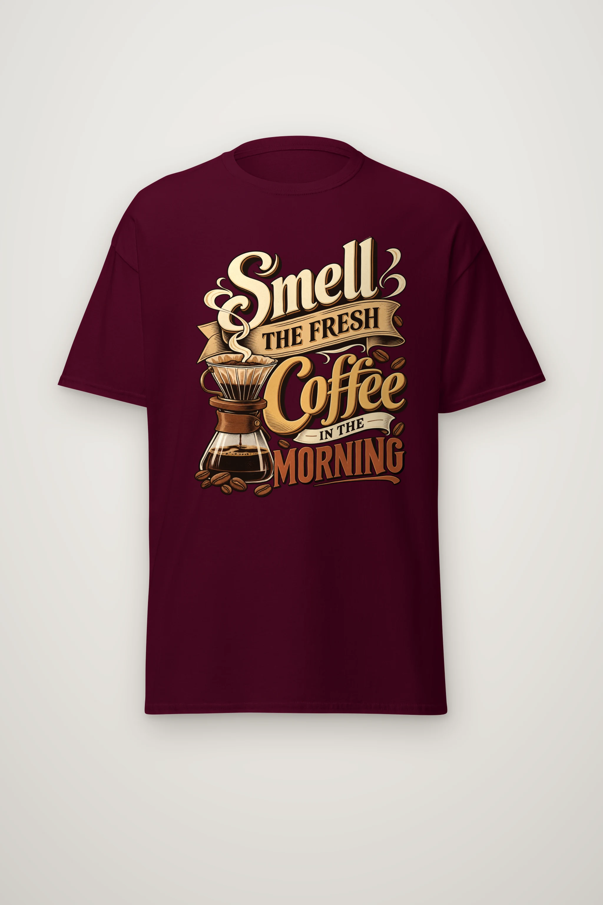 "Fresh Coffee Morning" Heavyweight Unisex Crewneck T-shirt
