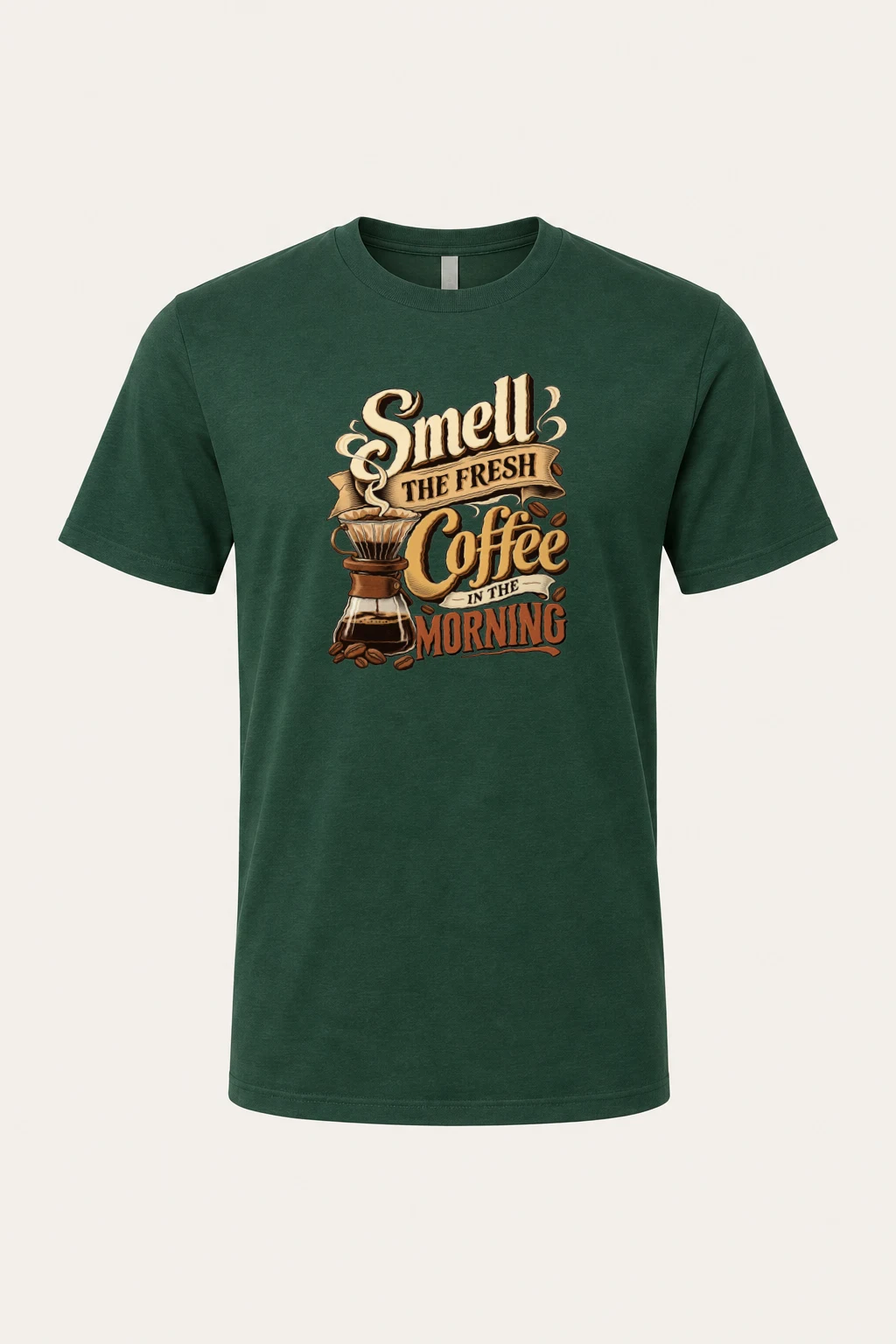 "Fresh Coffee Morning" Heavyweight Unisex Crewneck T-shirt | Gildan 5000