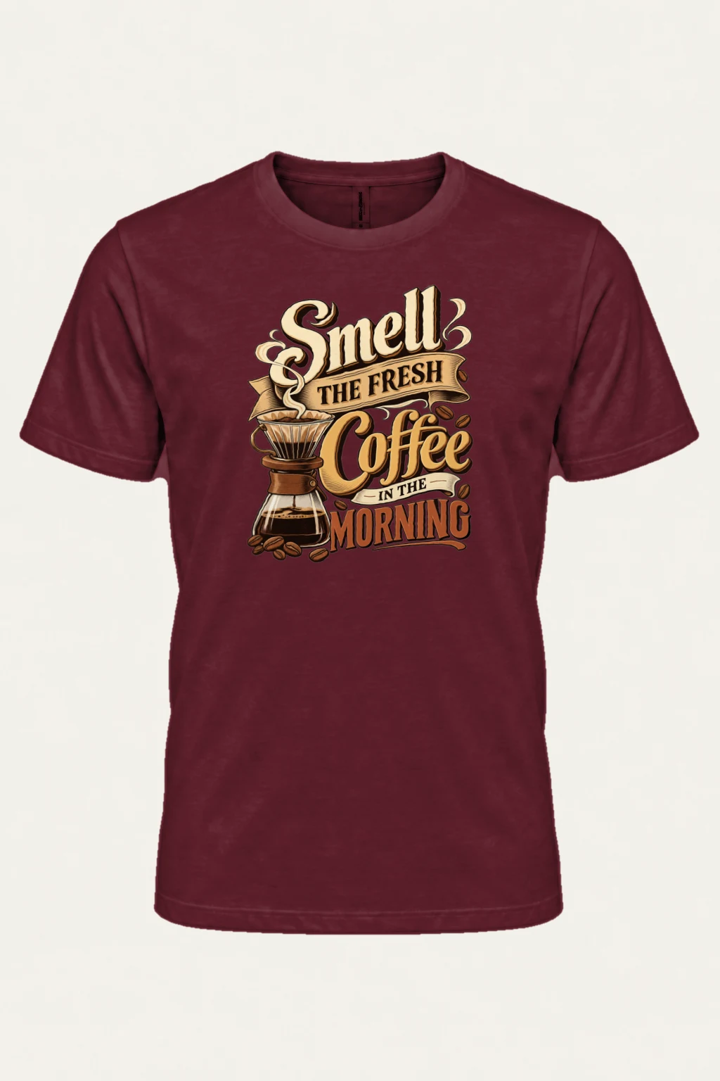 "Fresh Coffee Morning" Heavyweight Unisex Crewneck T-shirt | Gildan 5000