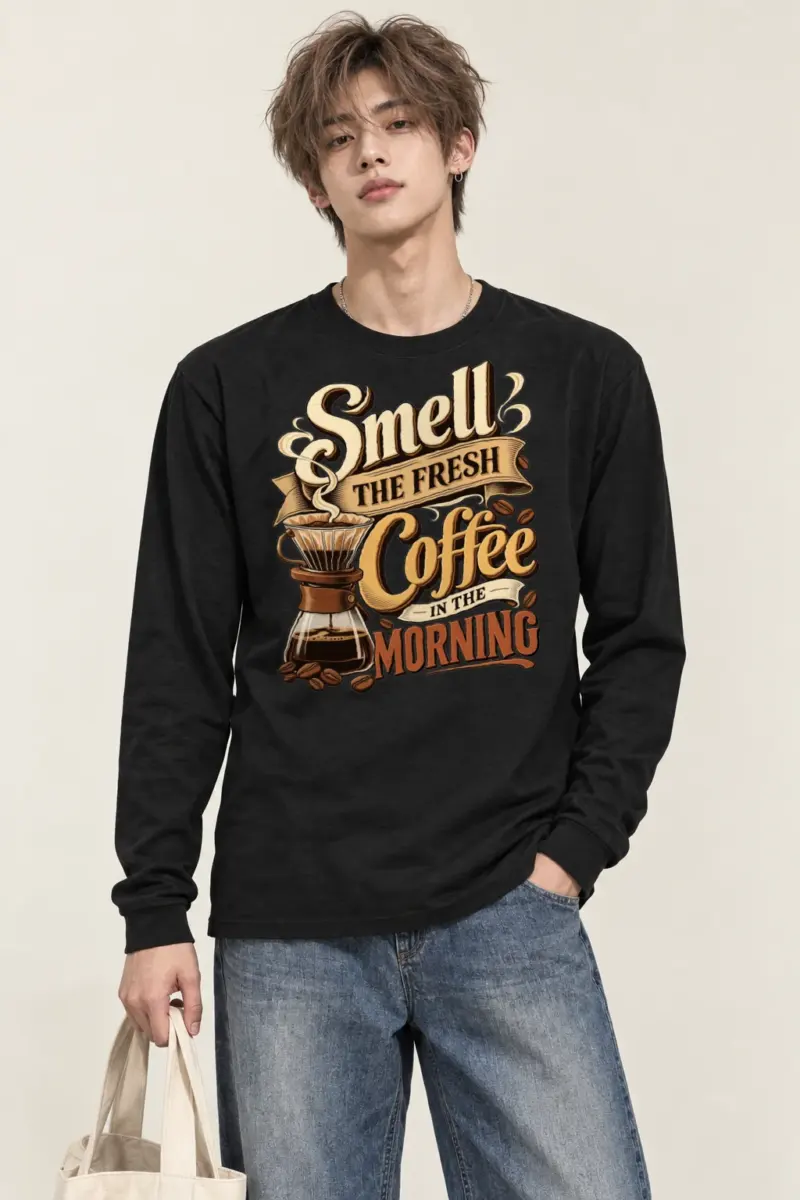 "Fresh Coffee Morning" Unisex Longsleeve T-shirt