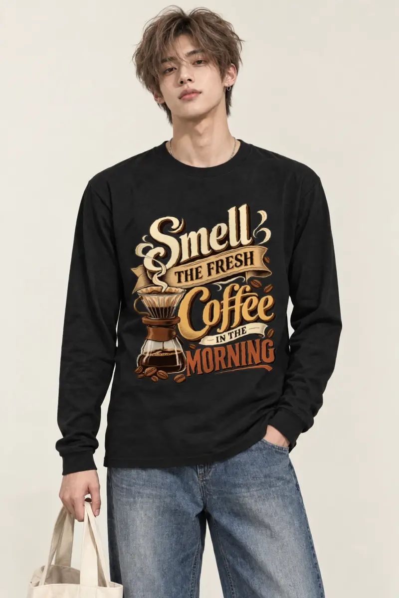"Fresh Coffee Morning" Unisex Longsleeve T-shirt