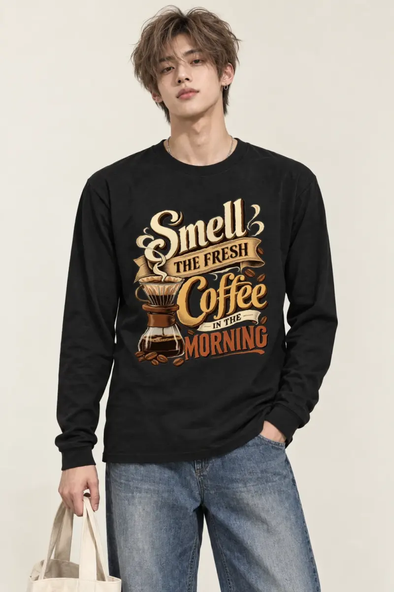 "Fresh Coffee Morning" Unisex Longsleeve T-shirt
