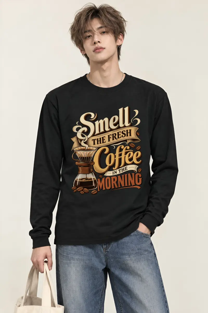 "Fresh Coffee Morning" Unisex Longsleeve T-shirt