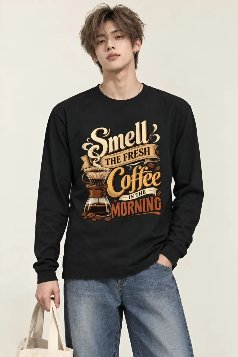 "Fresh Coffee Morning" Unisex Longsleeve T-shirt