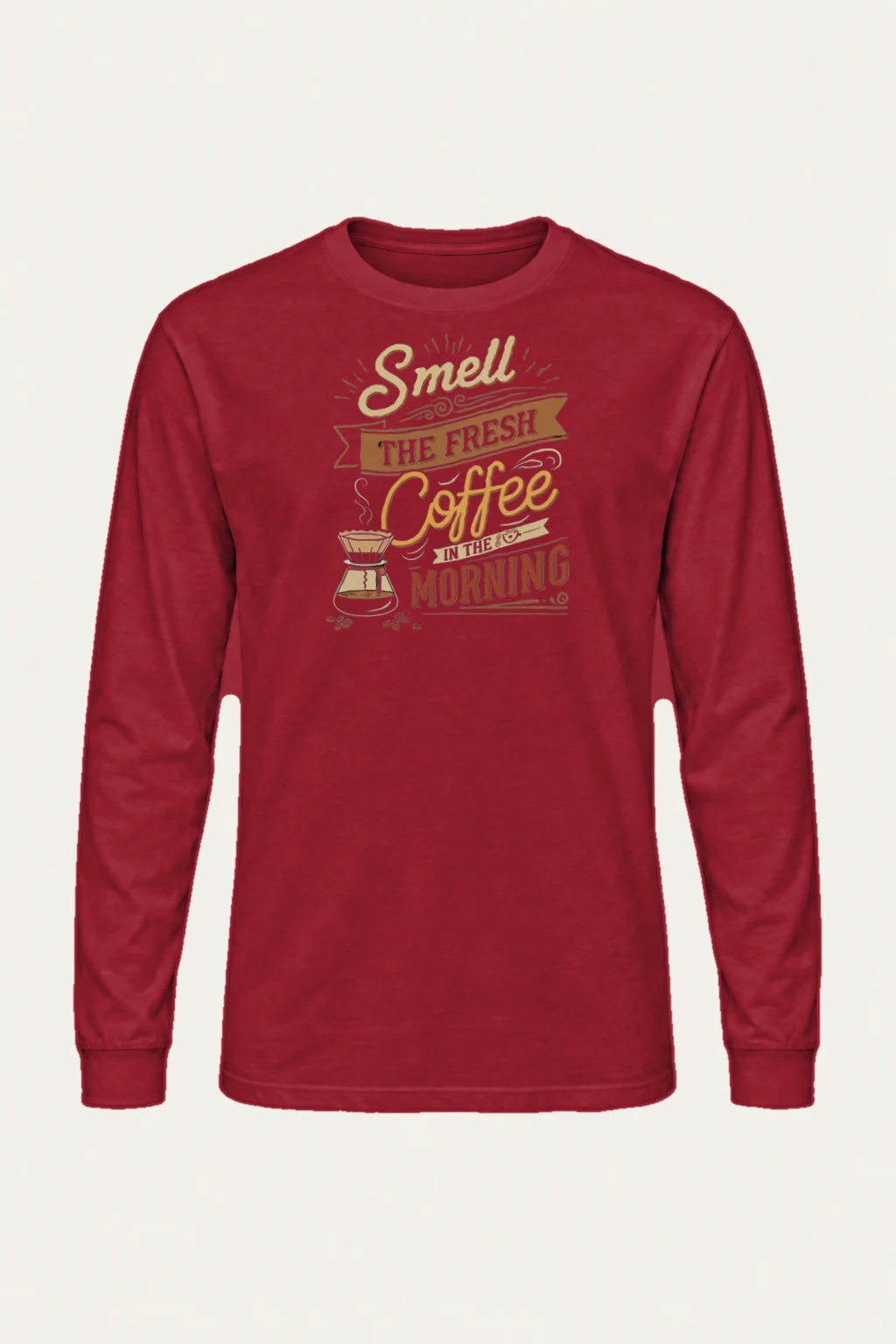 "Fresh Coffee Morning" Unisex Longsleeve T-shirt | Gildan 2400