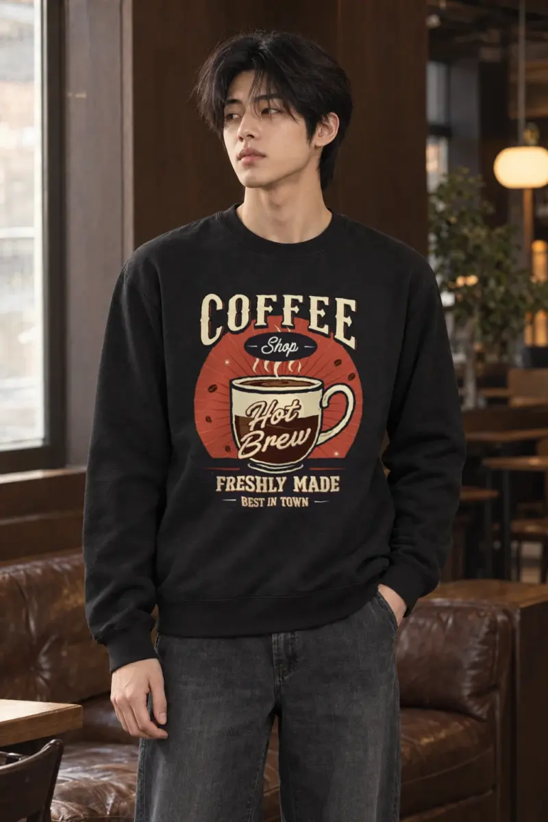 "Freshly Made Coffee" Heavy Blend Unisex Crewneck Sweatshirt