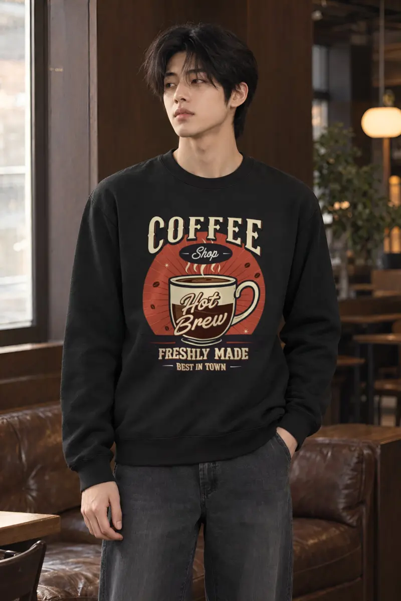 "Freshly Made Coffee" Heavy Blend Unisex Crewneck Sweatshirt