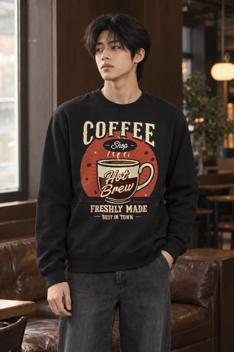 "Freshly Made Coffee" Heavy Blend Unisex Crewneck Sweatshirt