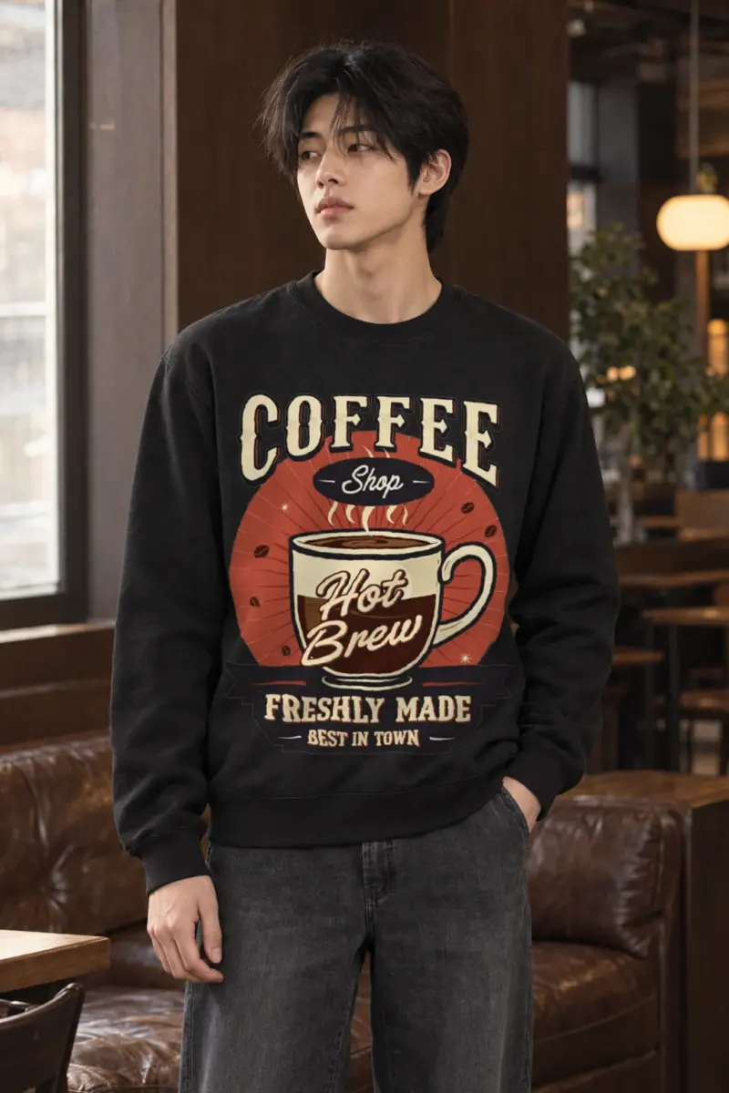 "Freshly Made Coffee" Heavy Blend Unisex Crewneck Sweatshirt