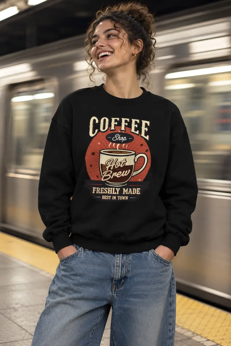 "Freshly Made Coffee" Heavy Blend Unisex Crewneck Sweatshirt