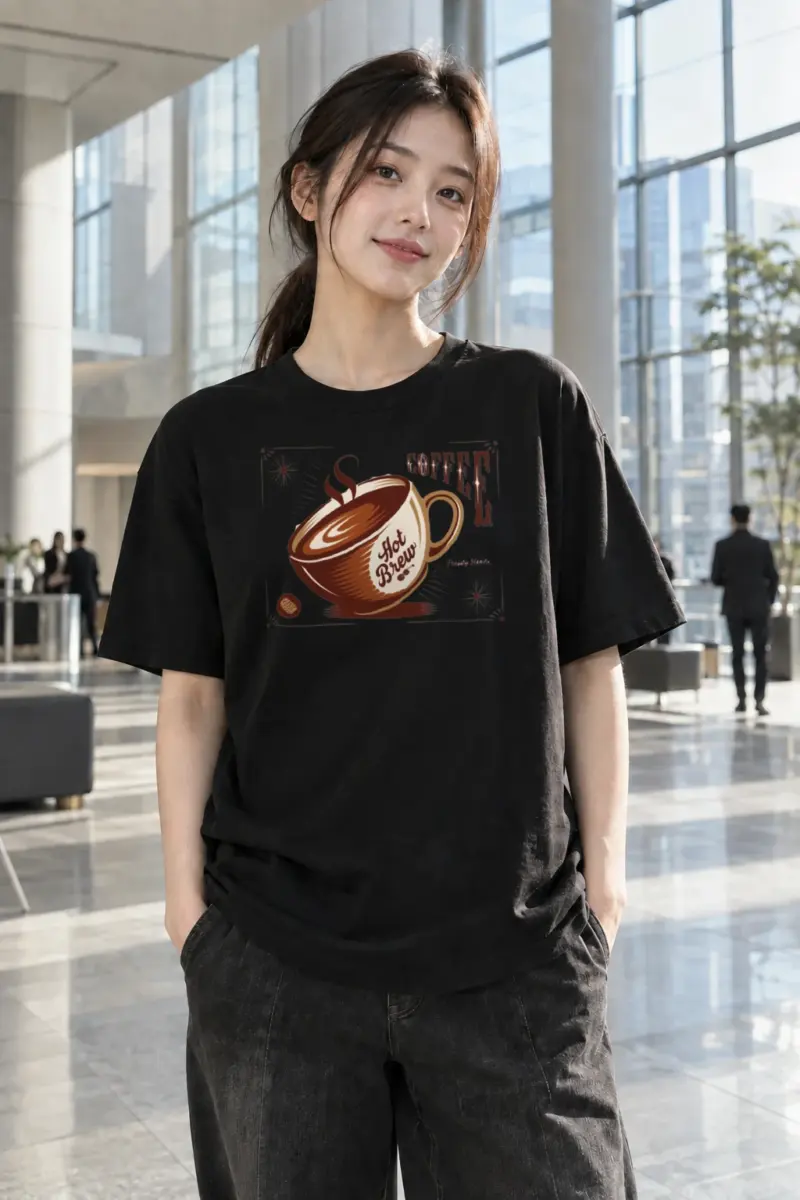"Freshly Made Coffee" Heavyweight Unisex Crewneck T-shirt | Gildan 5000