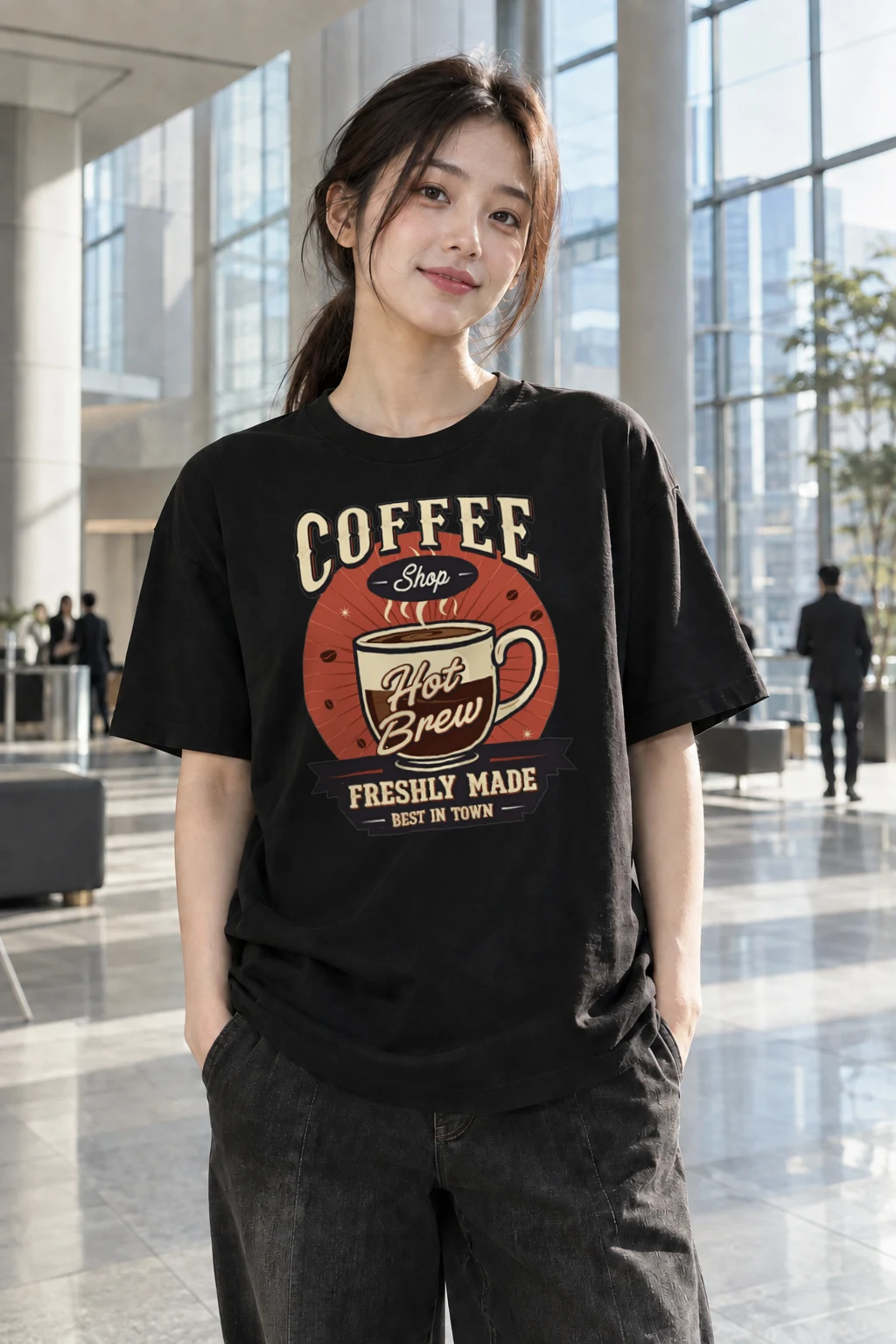 "Freshly Made Coffee" Heavyweight Unisex Crewneck T-shirt | Gildan 5000