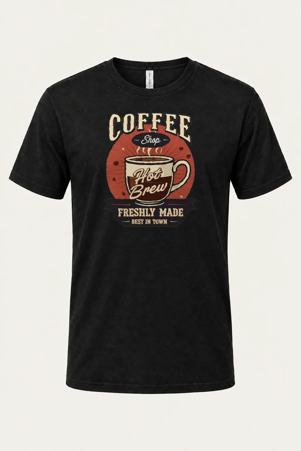 "Freshly Made Coffee" Heavyweight Unisex Crewneck T-shirt | Gildan 5000