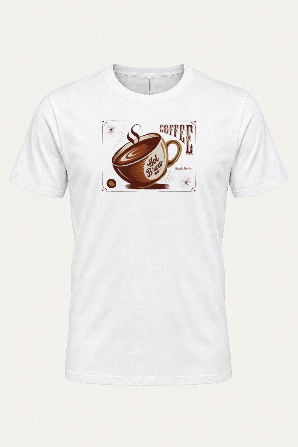"Freshly Made Coffee" Heavyweight Unisex Crewneck T-shirt | Gildan 5000