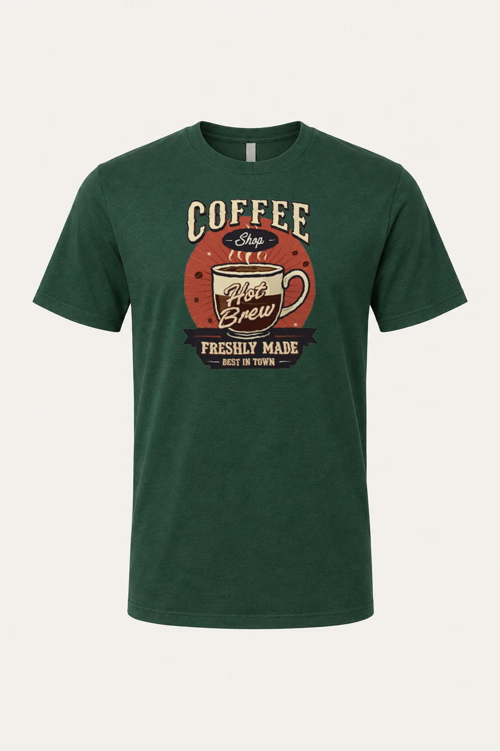 "Freshly Made Coffee" Heavyweight Unisex Crewneck T-shirt | Gildan 5000