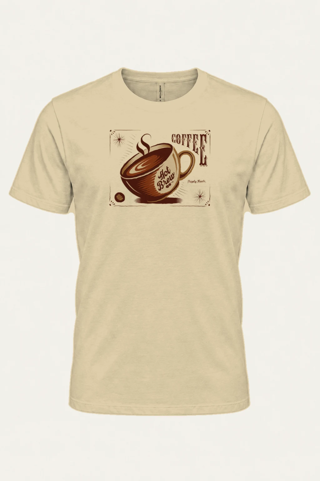 "Freshly Made Coffee" Heavyweight Unisex Crewneck T-shirt | Gildan 5000