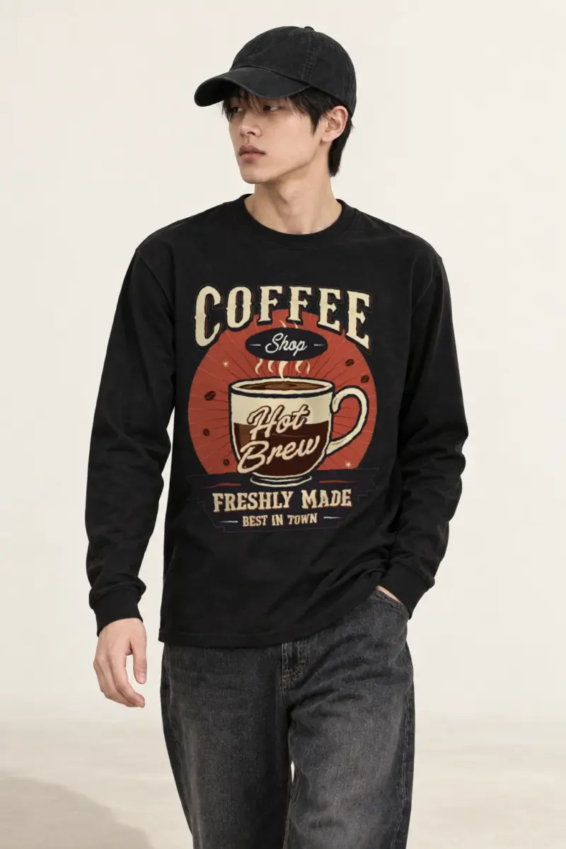 "Freshly Made Coffee" Unisex Longsleeve T-shirt | Gildan 2400