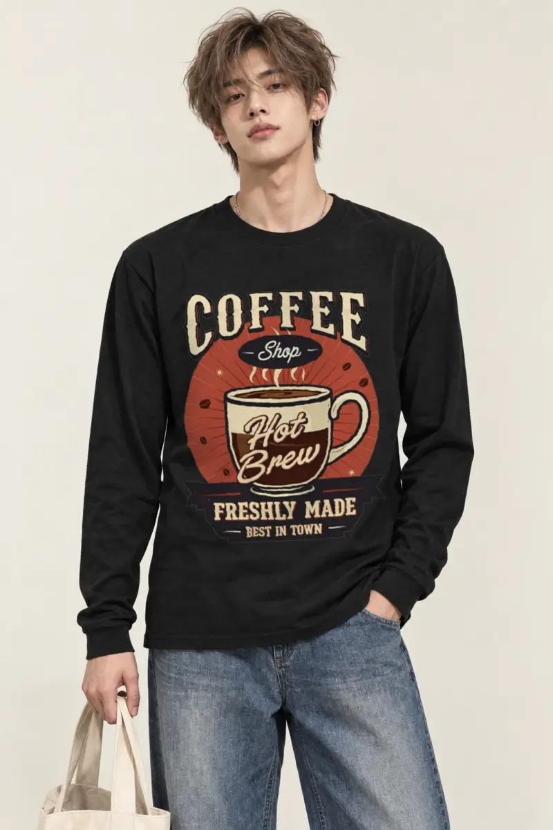 "Freshly Made Coffee" Unisex Longsleeve T-shirt