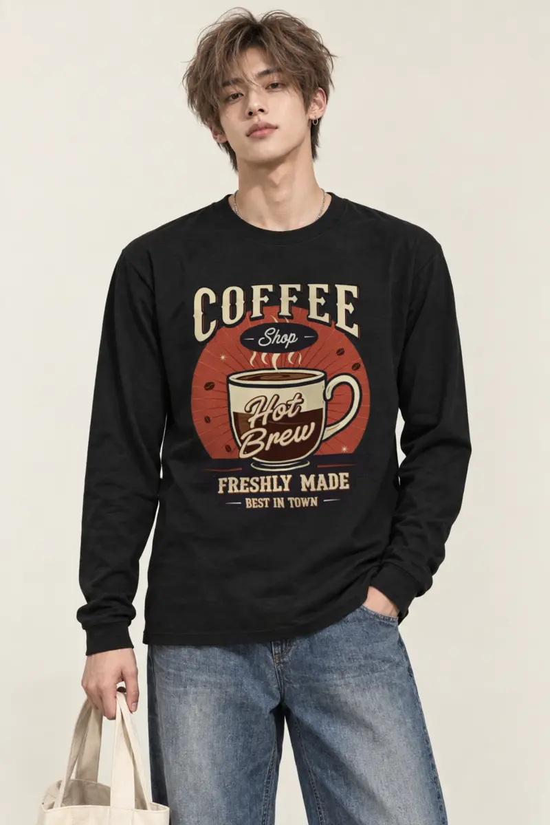"Freshly Made Coffee" Unisex Longsleeve T-shirt