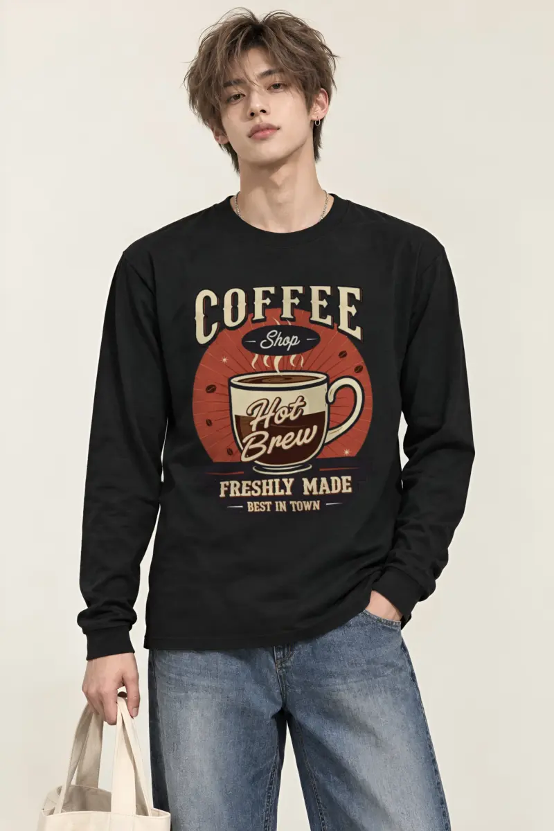 "Freshly Made Coffee" Unisex Longsleeve T-shirt