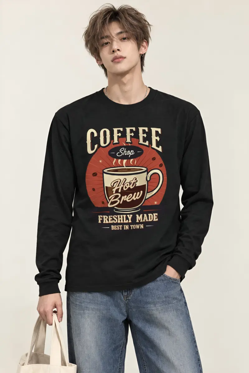 "Freshly Made Coffee" Unisex Longsleeve T-shirt