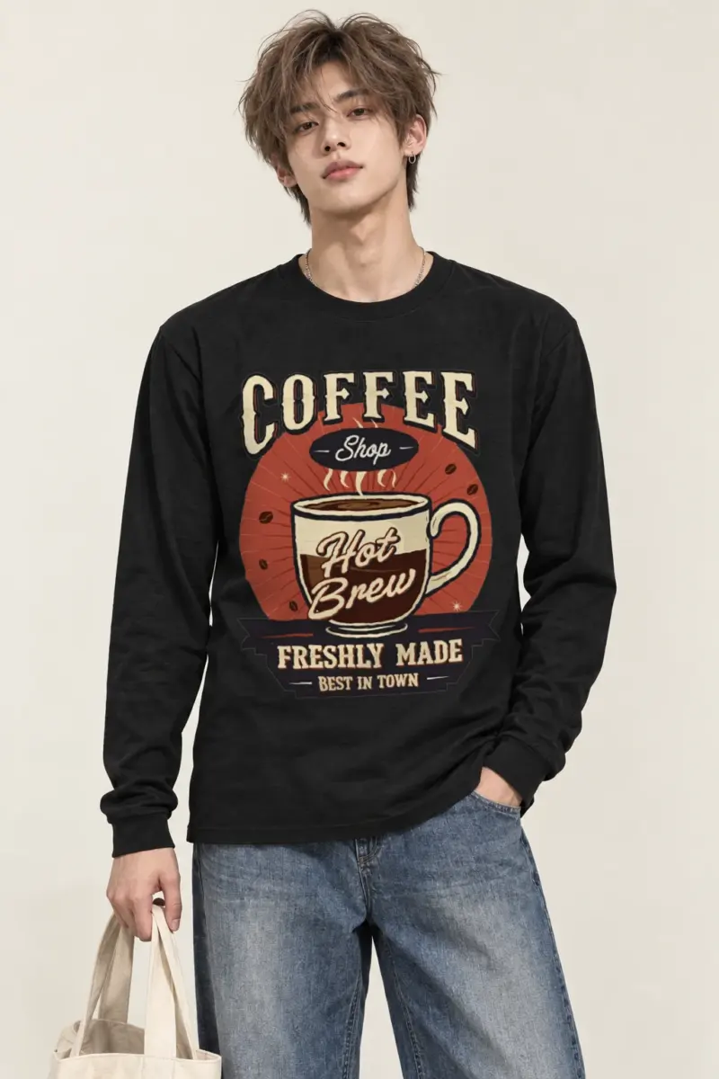 "Freshly Made Coffee" Unisex Longsleeve T-shirt