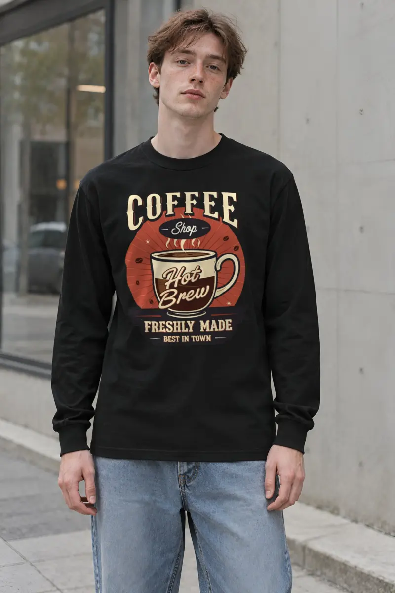 "Freshly Made Coffee" Unisex Longsleeve T-shirt