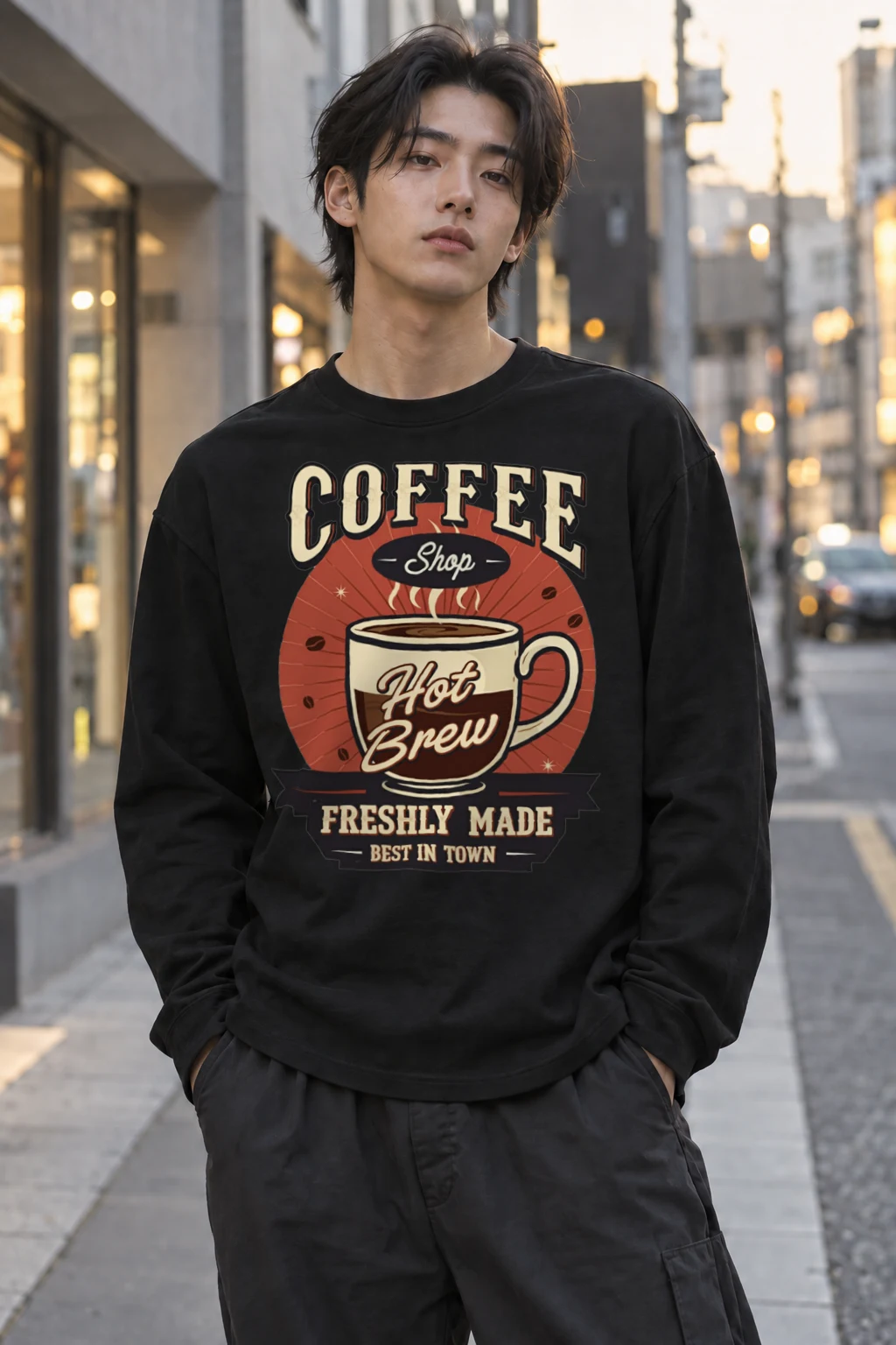 "Freshly Made Coffee" Unisex Longsleeve T-shirt | Gildan 2400