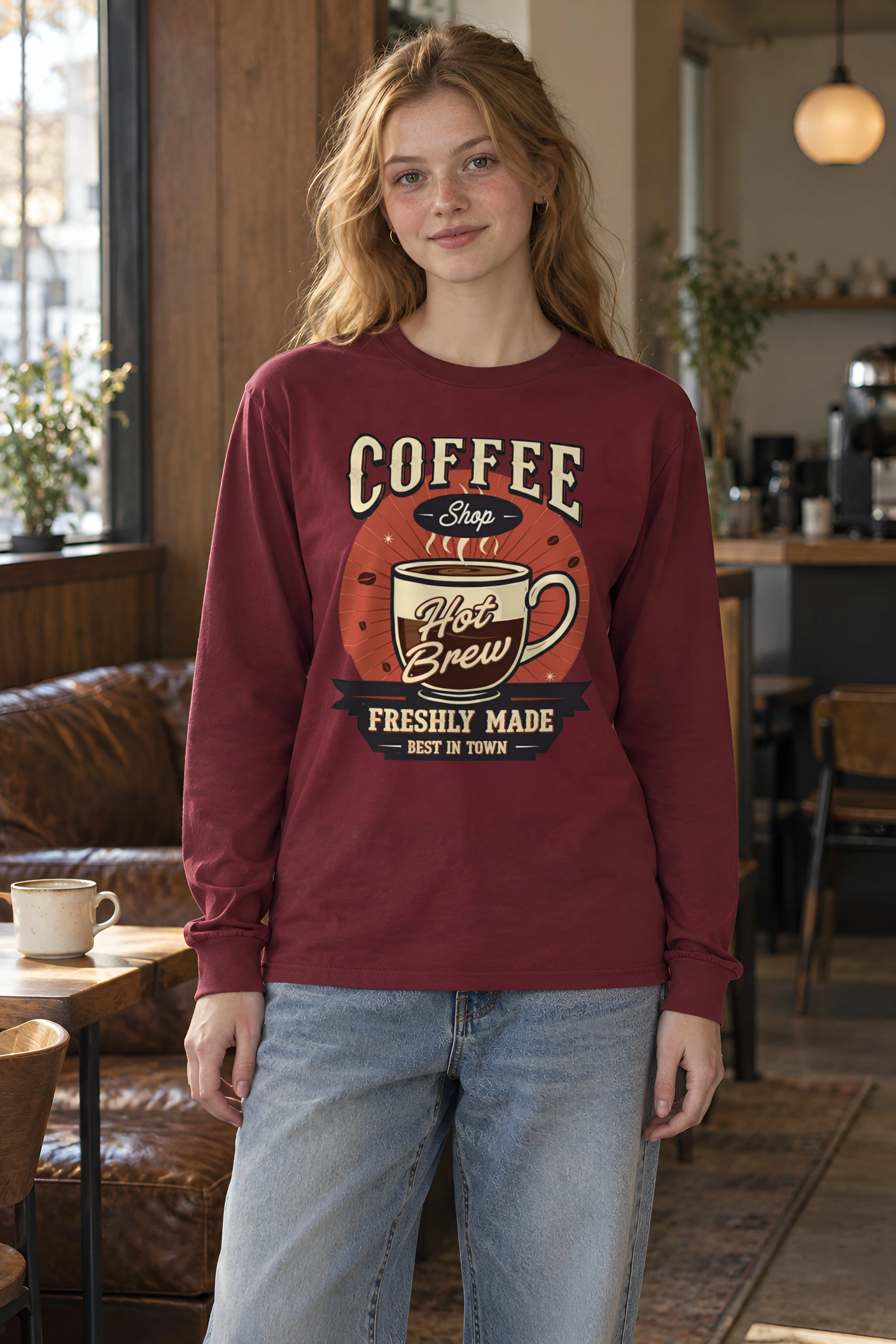 "Freshly Made Coffee" Unisex Longsleeve T-shirt