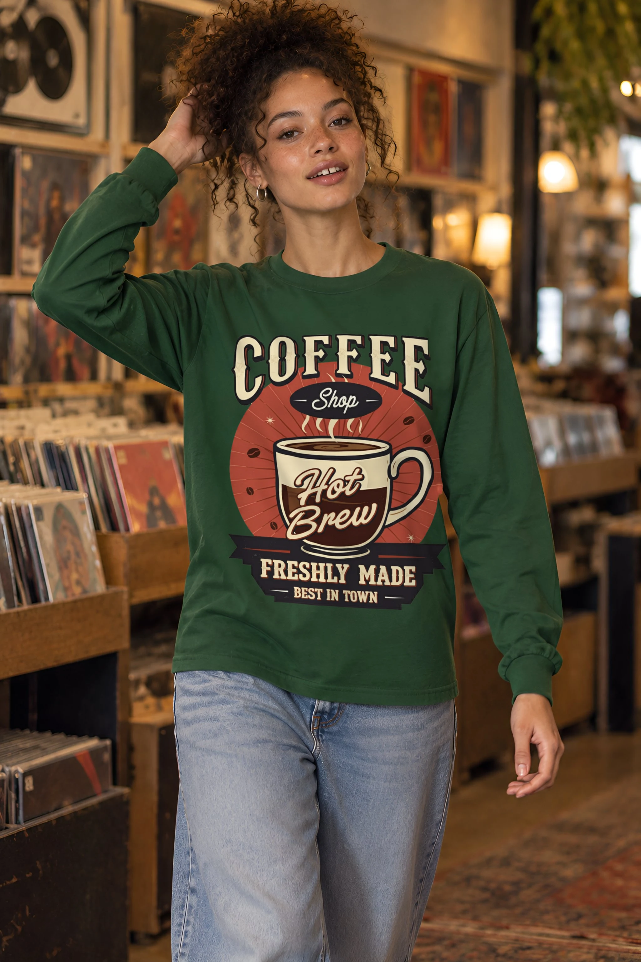 "Freshly Made Coffee" Unisex Longsleeve T-shirt