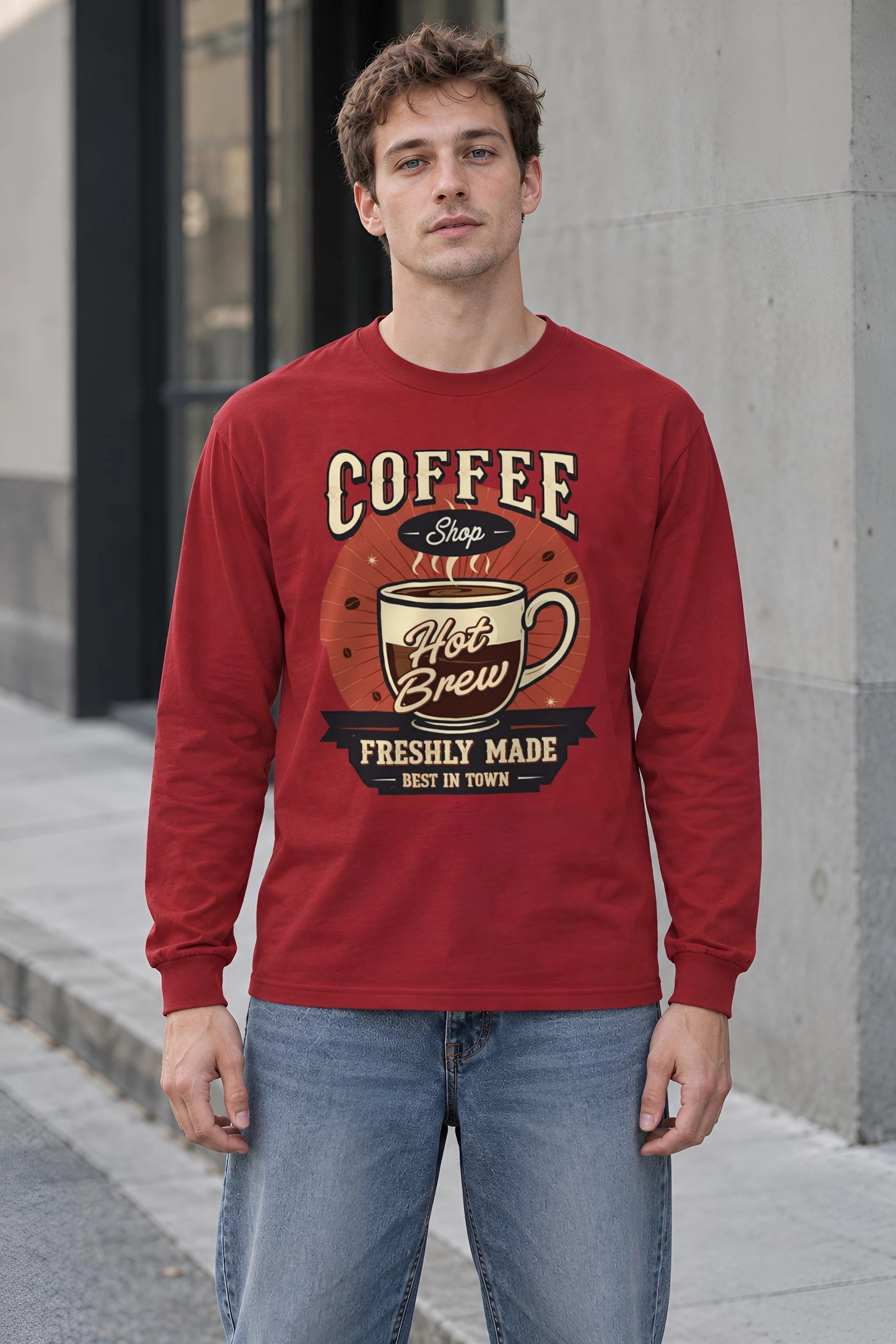 "Freshly Made Coffee" Unisex Longsleeve T-shirt