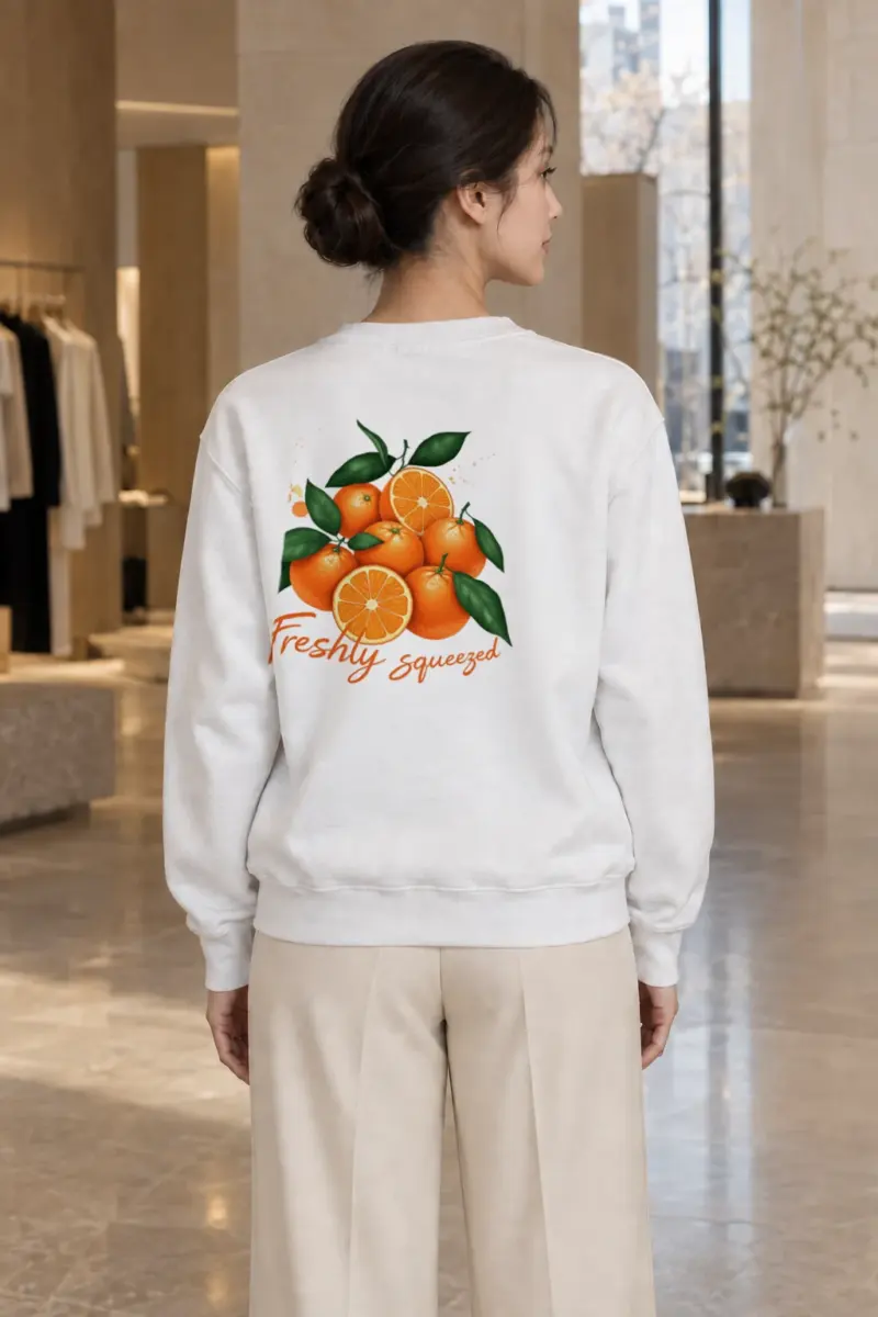 "Freshly Squeezed Oranges" Heavy Blend Unisex Crewneck Sweatshirt | Gildan 18000