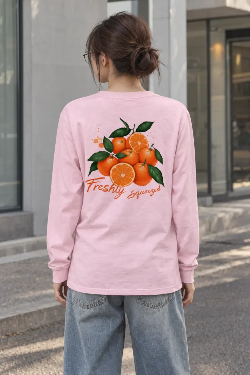 "Freshly Squeezed Oranges" Unisex Longsleeve T-shirt | Gildan 2400