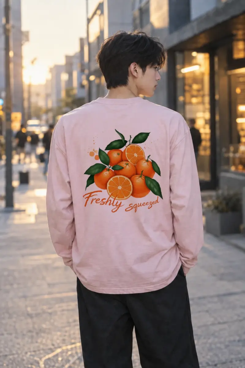 "Freshly Squeezed Oranges" Unisex Longsleeve T-shirt | Gildan 2400