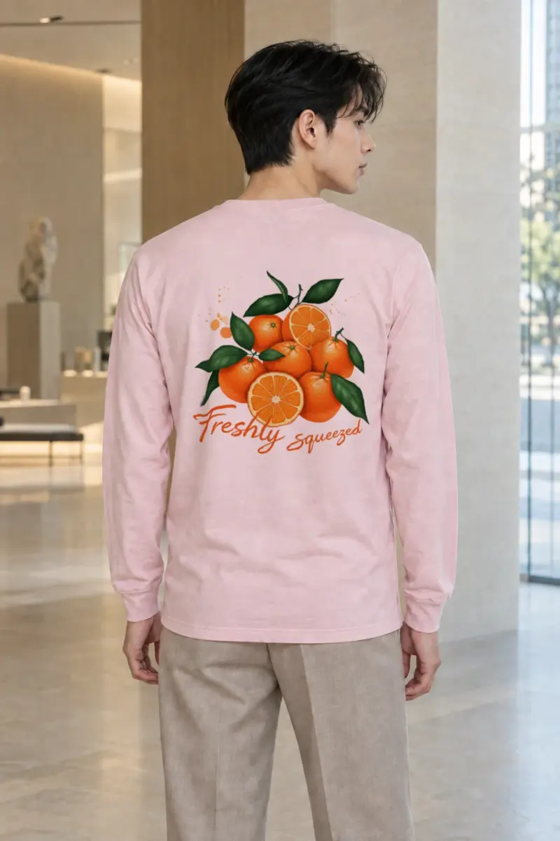 "Freshly Squeezed Oranges" Unisex Longsleeve T-shirt | Gildan 2400