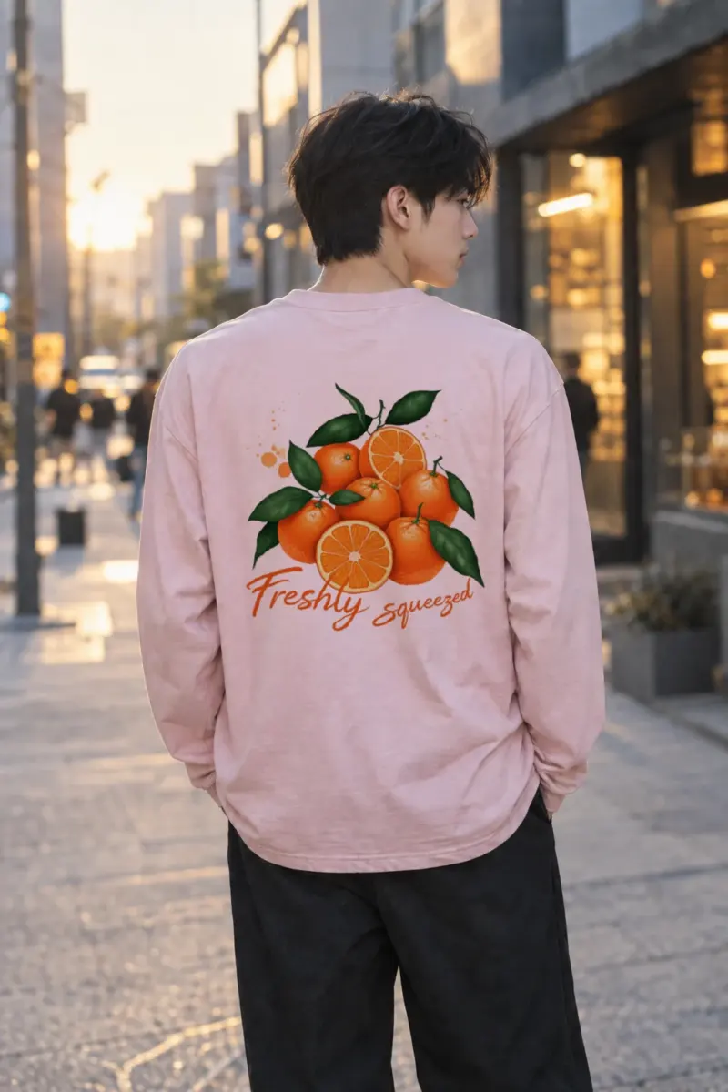 "Freshly Squeezed Oranges" Unisex Longsleeve T-shirt | Gildan 2400