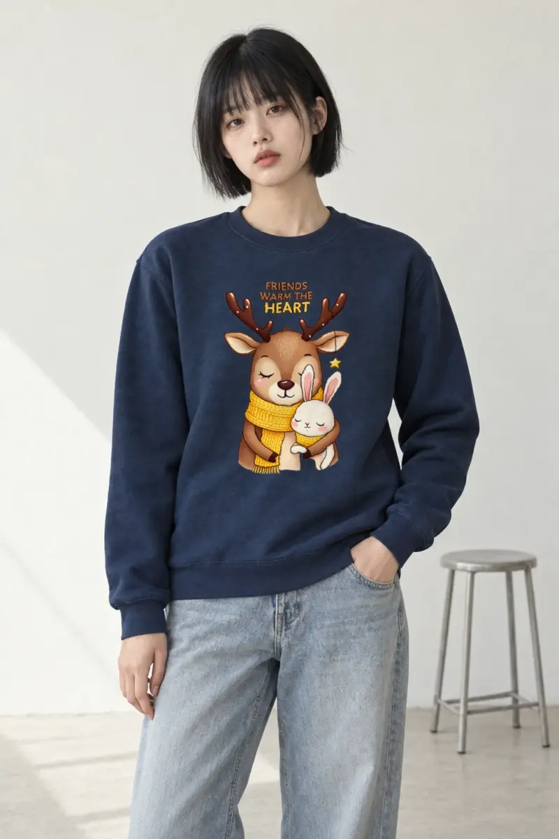 "Friends Warm The Heart" Heavy Blend Unisex Crewneck Sweatshirt