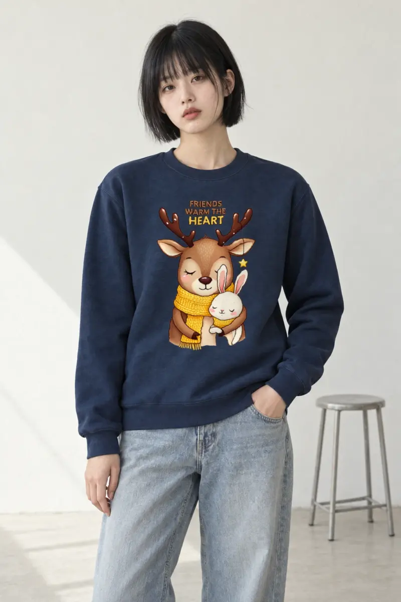 "Friends Warm The Heart" Heavy Blend Unisex Crewneck Sweatshirt