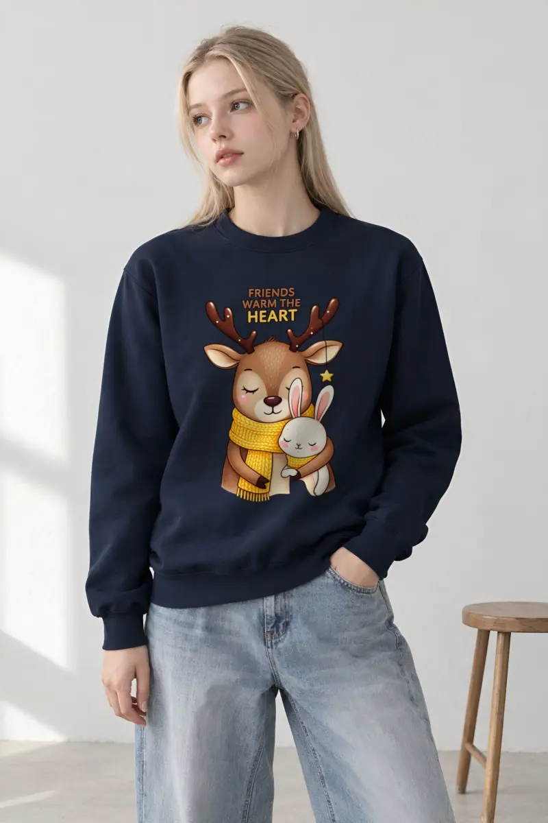 "Friends Warm The Heart" Heavy Blend Unisex Crewneck Sweatshirt