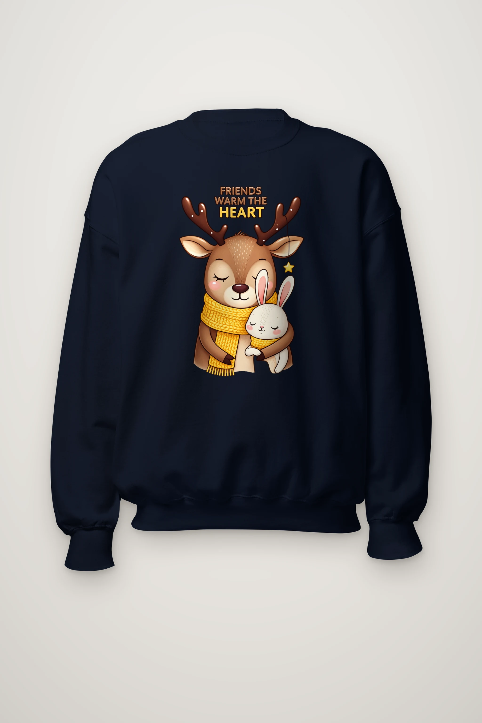 "Friends Warm The Heart" Heavy Blend Unisex Crewneck Sweatshirt