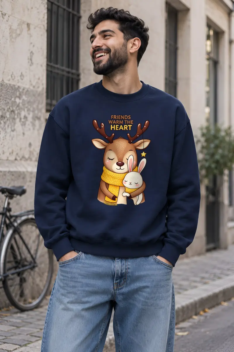 "Friends Warm The Heart" Heavy Blend Unisex Crewneck Sweatshirt