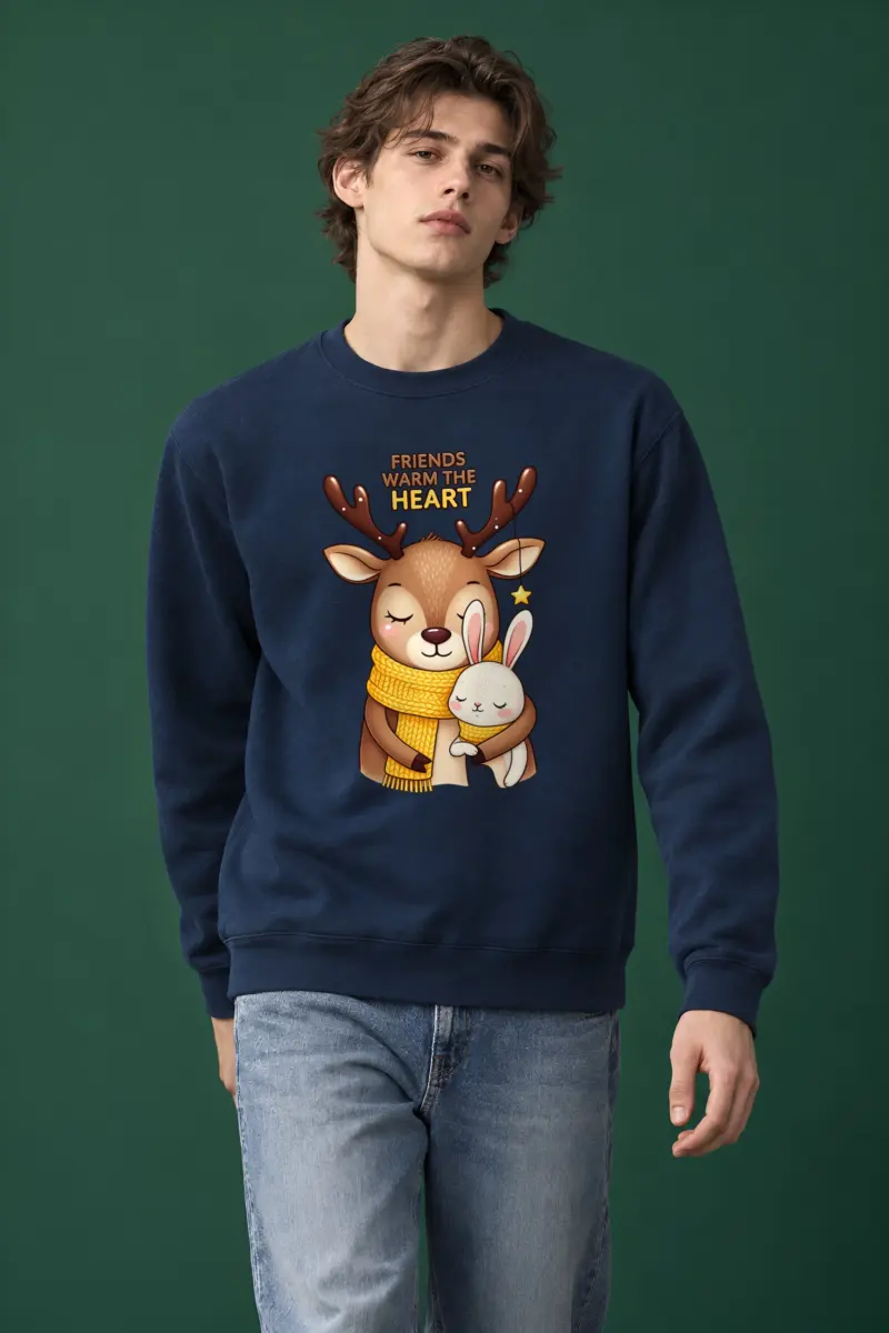 "Friends Warm The Heart" Heavy Blend Unisex Crewneck Sweatshirt