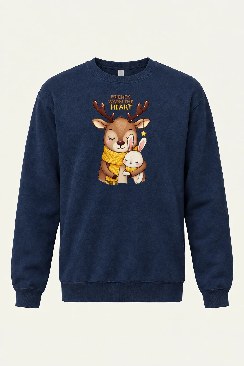 "Friends Warm The Heart" Heavy Blend Unisex Crewneck Sweatshirt | Gildan 18000