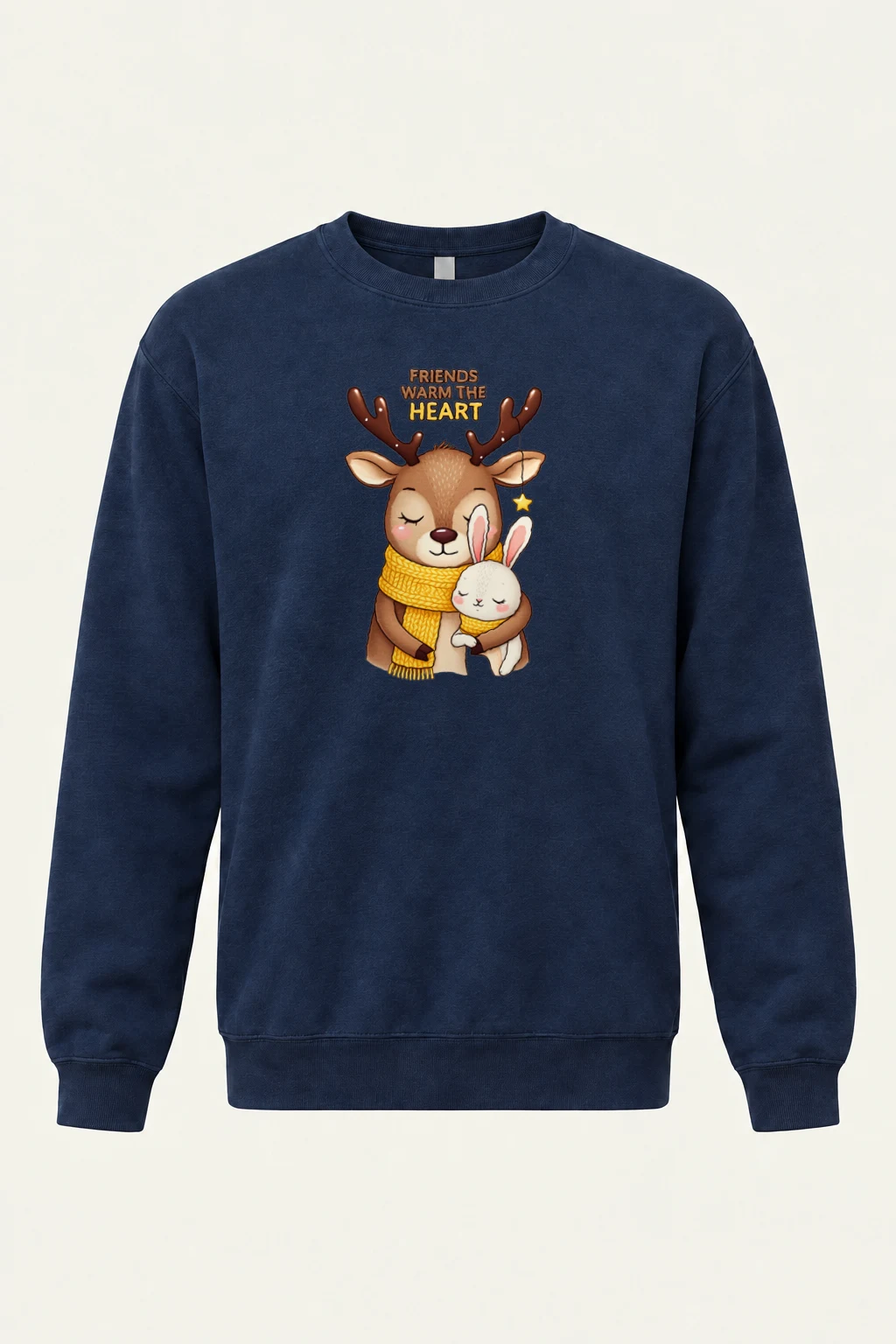 "Friends Warm The Heart" Heavy Blend Unisex Crewneck Sweatshirt | Gildan 18000
