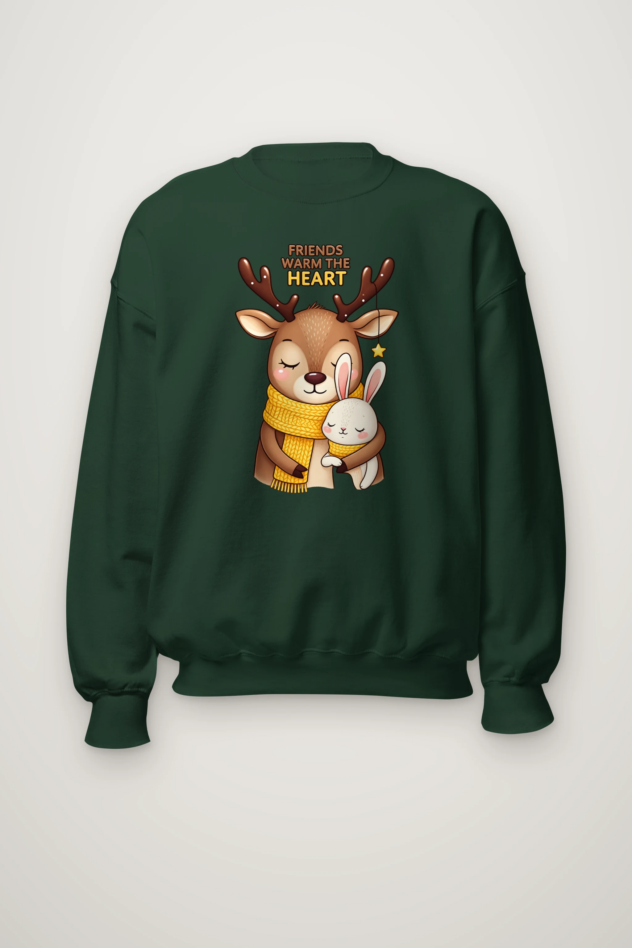 "Friends Warm The Heart" Heavy Blend Unisex Crewneck Sweatshirt