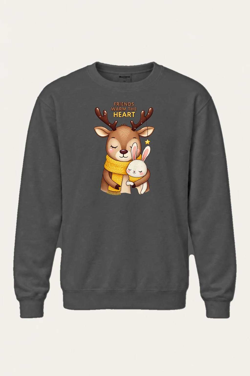 "Friends Warm The Heart" Heavy Blend Unisex Crewneck Sweatshirt | Gildan 18000